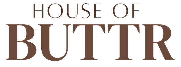 Logo of 'House of Buttr' with a brown color on a white background